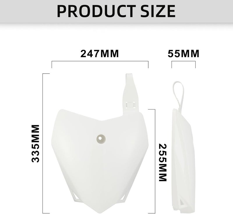 BAOUFF Front Number Plate for KLX110,PP Plastic Dirt Bike Number Plate for KLX 110 2010-2025/KLX110L KLX 110L 2010-2024 - Image 2
